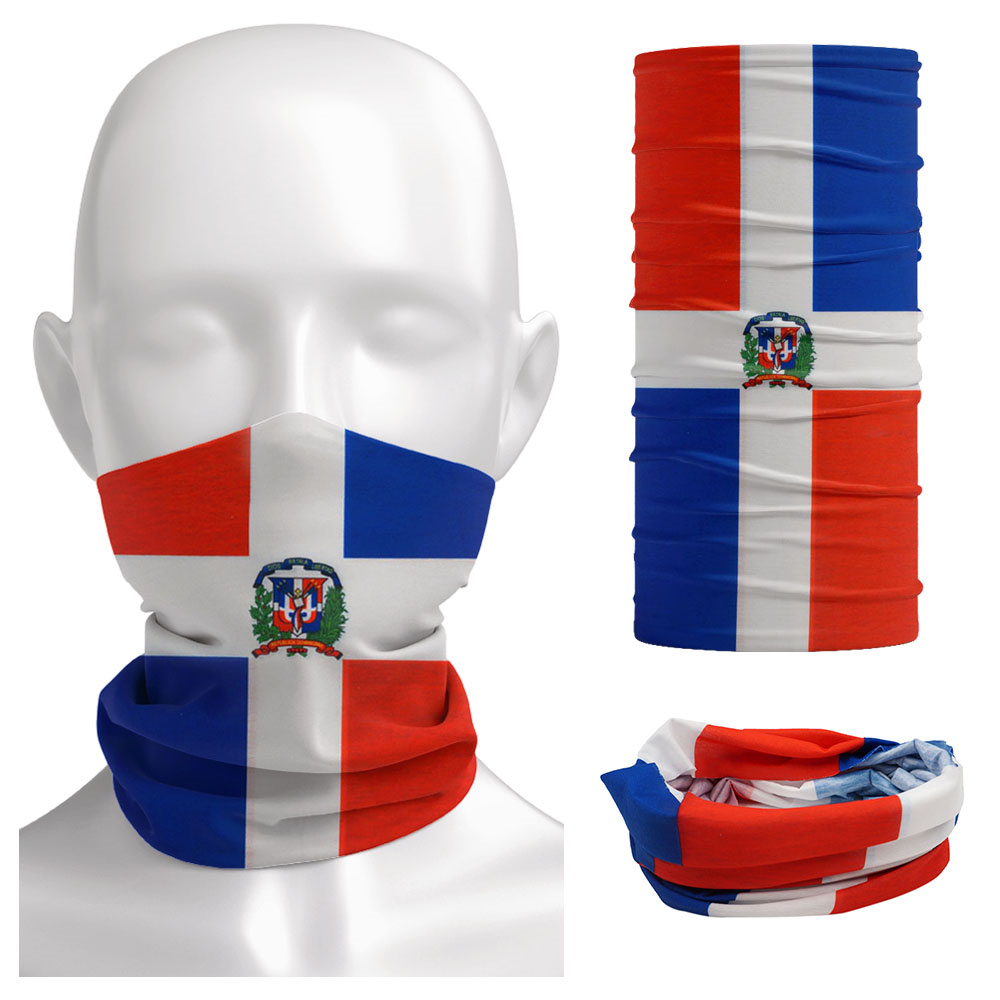 Cycling Gear Usa - Dominica National Flag Bandana Seamless Summer