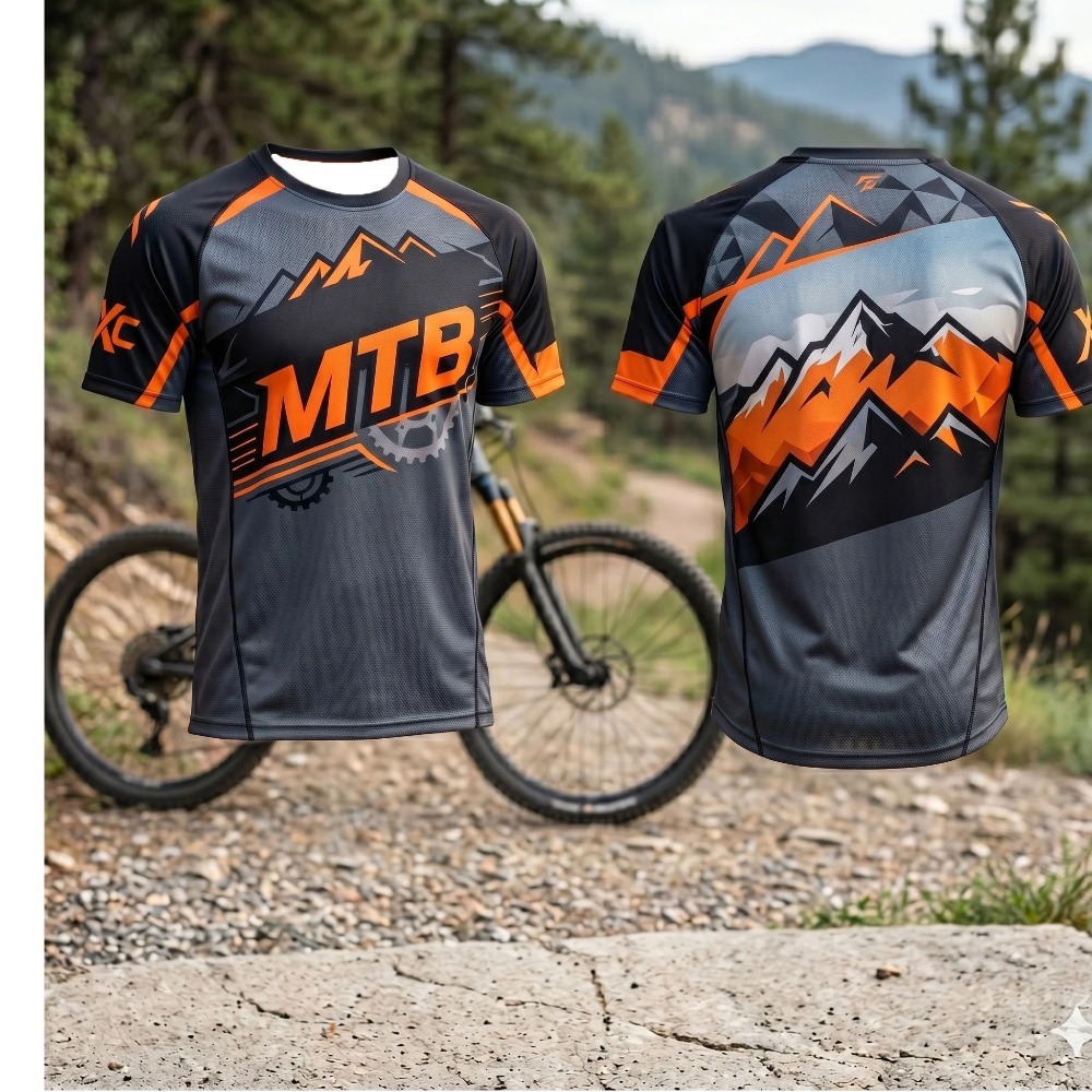 Xc Cycling Gear - Maglia da Ciclismo MTB da Uomo